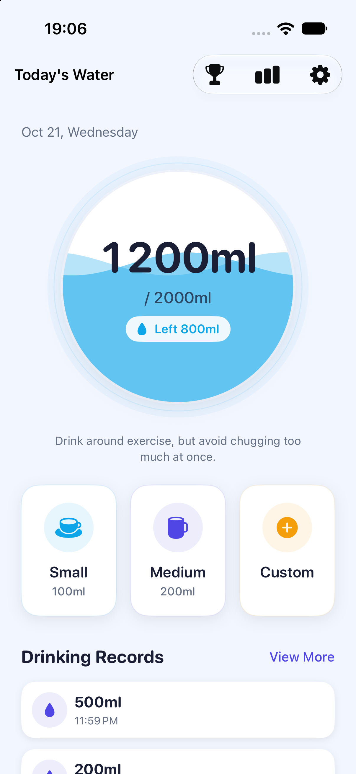 Actual app screen · illustrative sample records